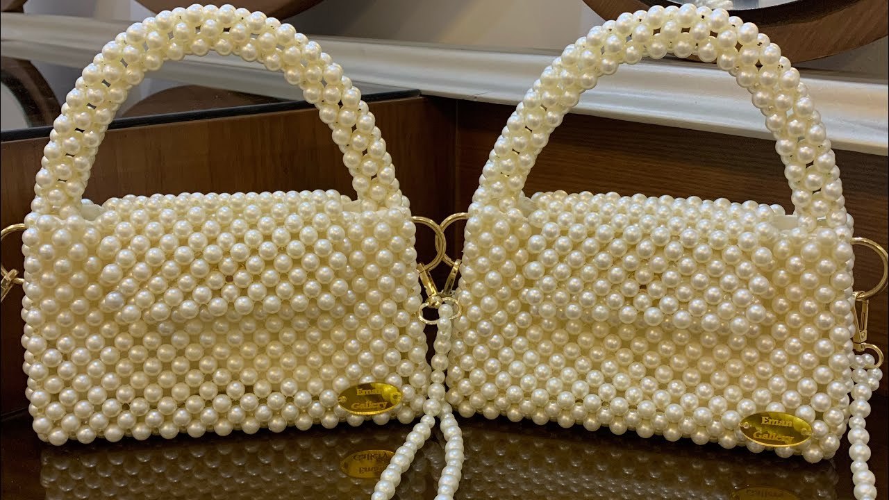 طريقة عمل بطانة ساتان للشنطة الخرز بأسهل طريقة بدون مكنة خياطة #diy #handmade #pearl #art #explore