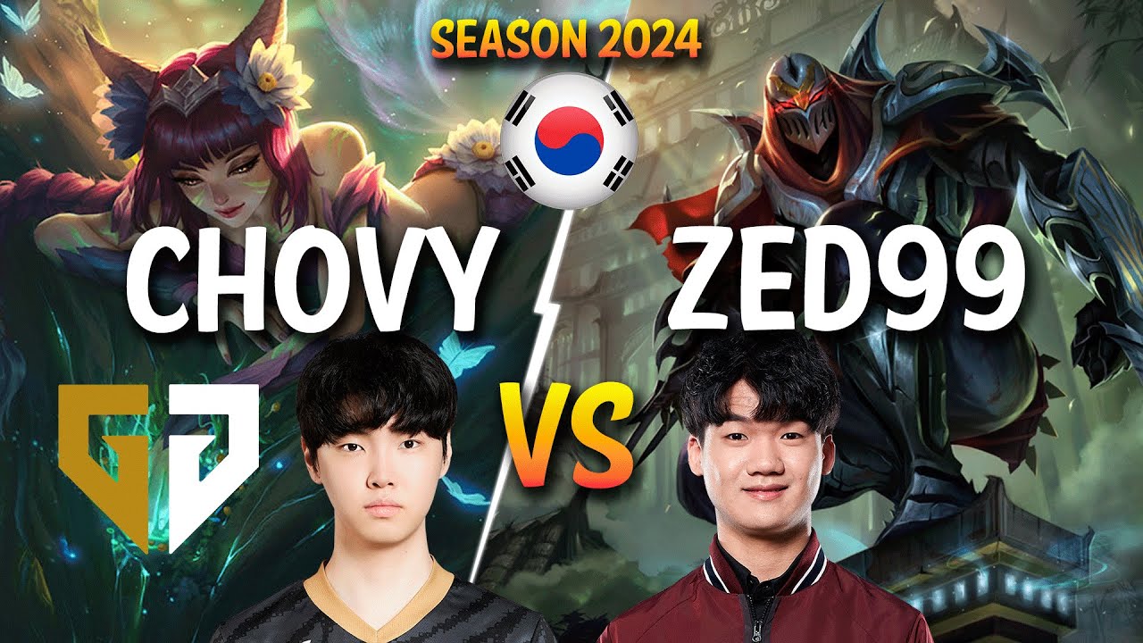 GEN Chovy vs ZED99 - Chovy AHRI vs BEST ZED KR Mid - Patch 14.4 KR Ranked CHALLENGER | lolrec