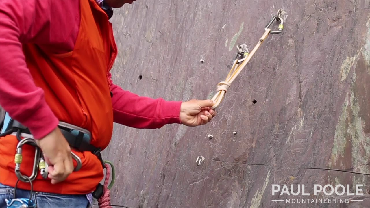 Building a Climbing belay with a sling to 2 anchor points