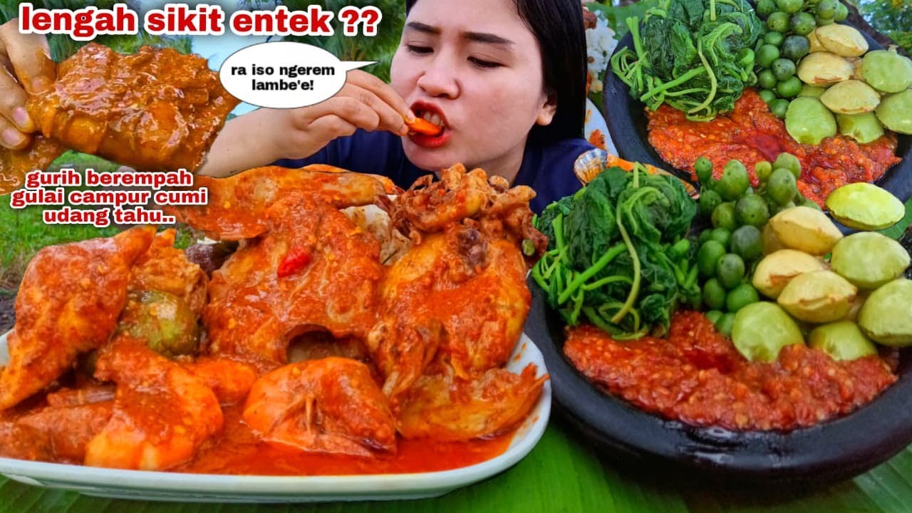 NAMBAH LAGI LAPER NAGIH⁉️ CUMI UDANG TAHU GULAI PEDAS LALAPAN MENTAH JENGKOL MUDA LEUNCA SAMBAL