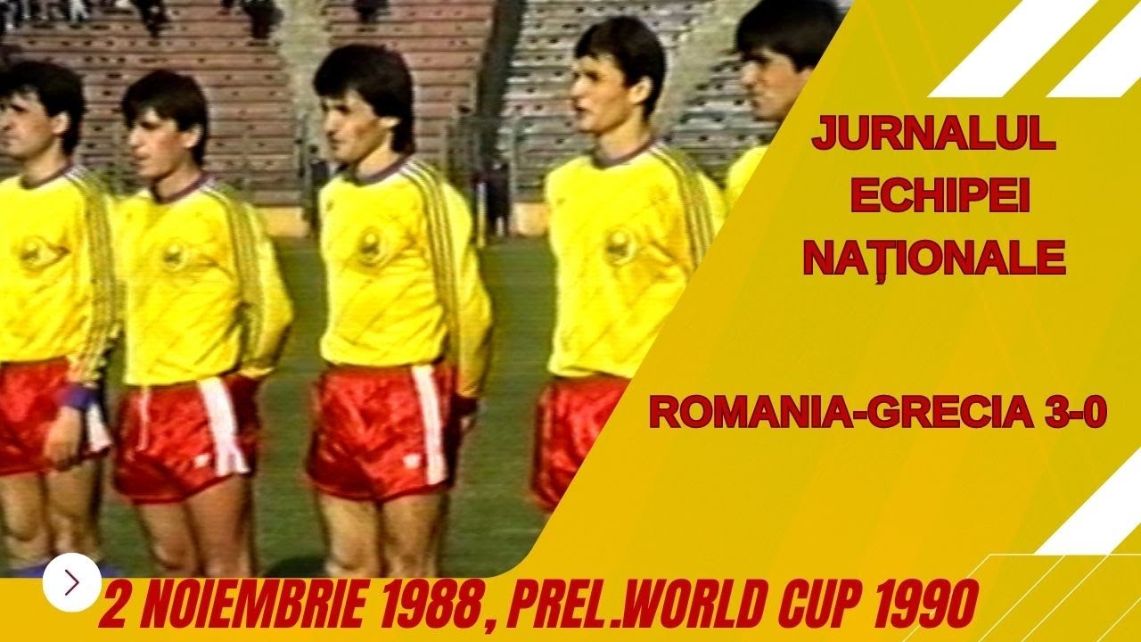 Jurnalul Echipei Naționale | 2 noiembrie 1988 | Romania - Grecia