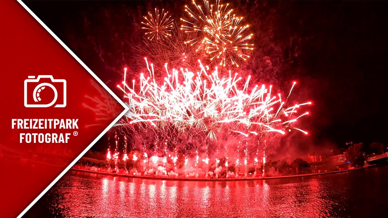 Gigantisches Mega Feuerwerk - Mainfest 2022 - Frankfurt am Main - 4k