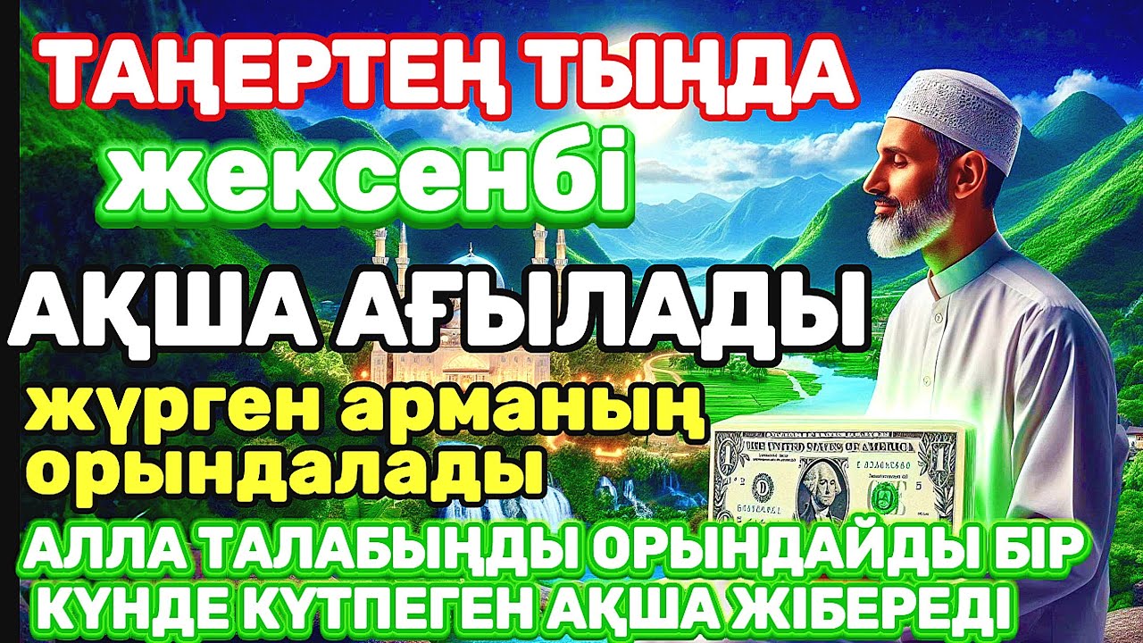 Тыңда Өте күшті дұға жексенбі, Алла бір күнде ойламаған ақша байлық жібереді, ризығың көбейеді