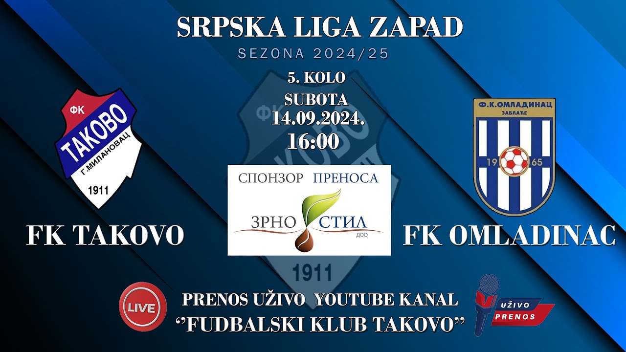 FK Takovo - FK Omladinac Zablaće