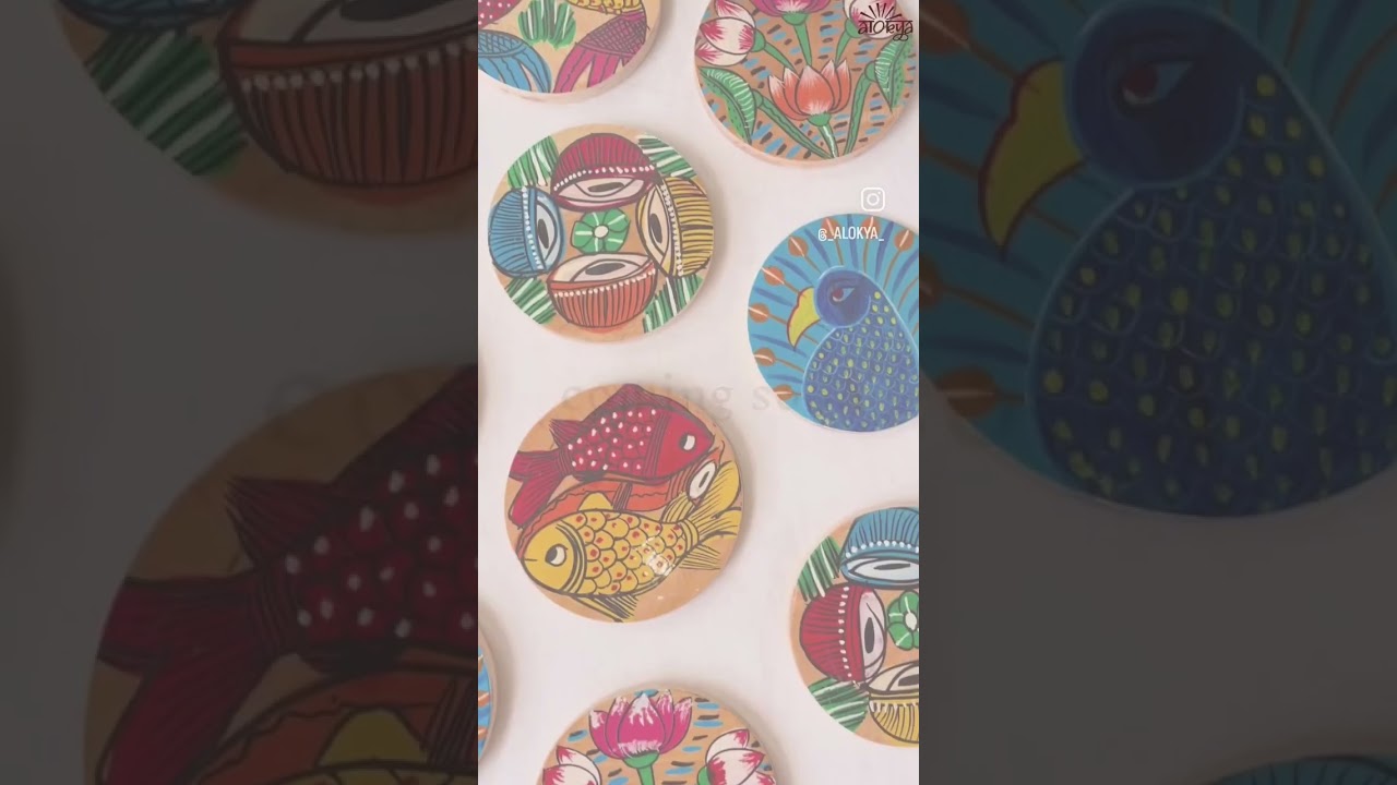 Introducing Alokya's Handcrafted Wooden Coasters | Featuring Indian Folk Art