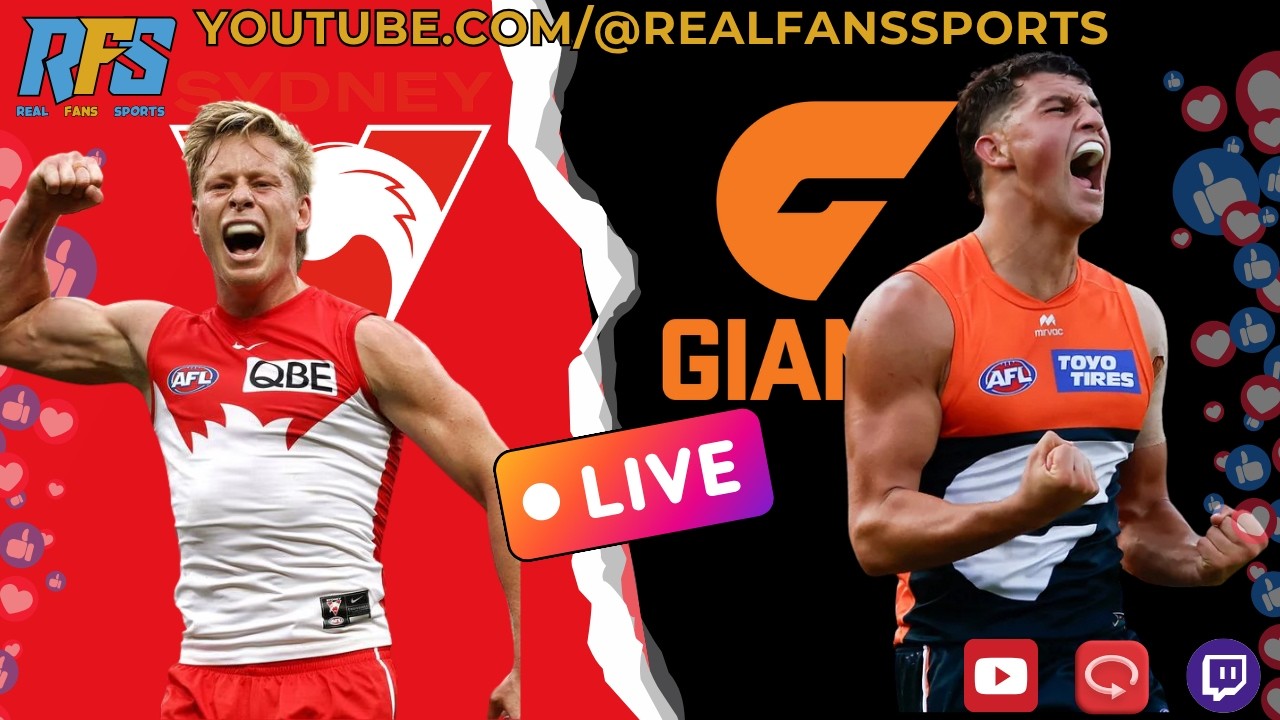 SYDNEY SWANS ПРОТИВ GWS GIANTS | AFL ПРЯМАЯ ТРАНСЛЯЦИЯ С КОММЕНТАРИЯМИ || RFS 📱