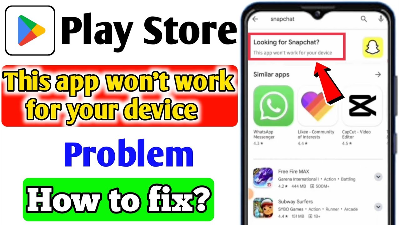 This app won't work for your device play store problem | This app won't work for your device fix