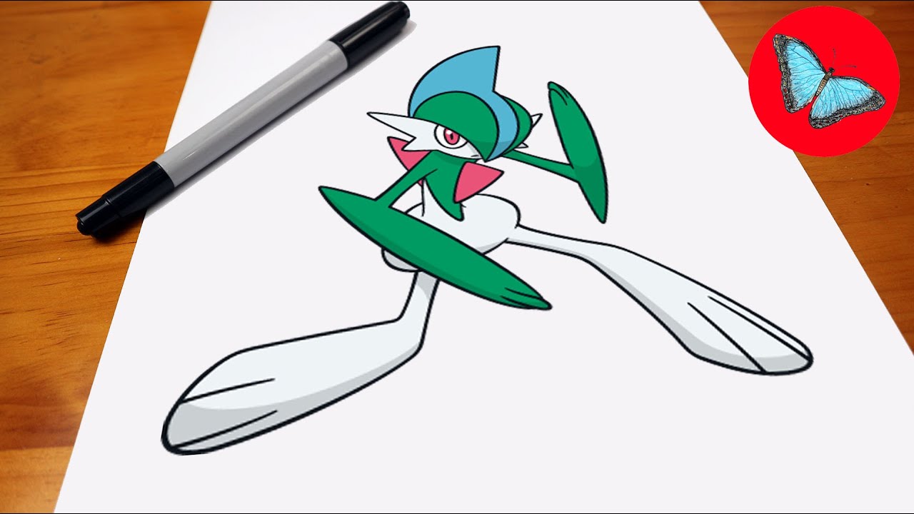 How To Draw Pokemon - Gallade Step by Step