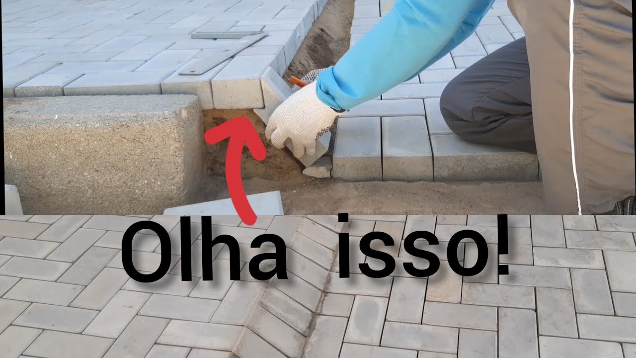 como fazer acabamento, em calçamento de tijolo paver ( bloco de concreto)? para cadeirantes