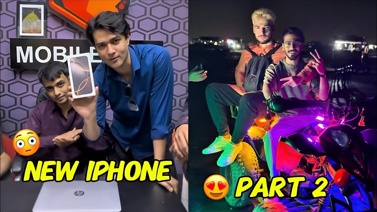 Fardeen sy iPhone unboxing krwaya 😍 Kill or uski Wife ny SEAVIEW pr Bike chalai 😳😁✌🏻