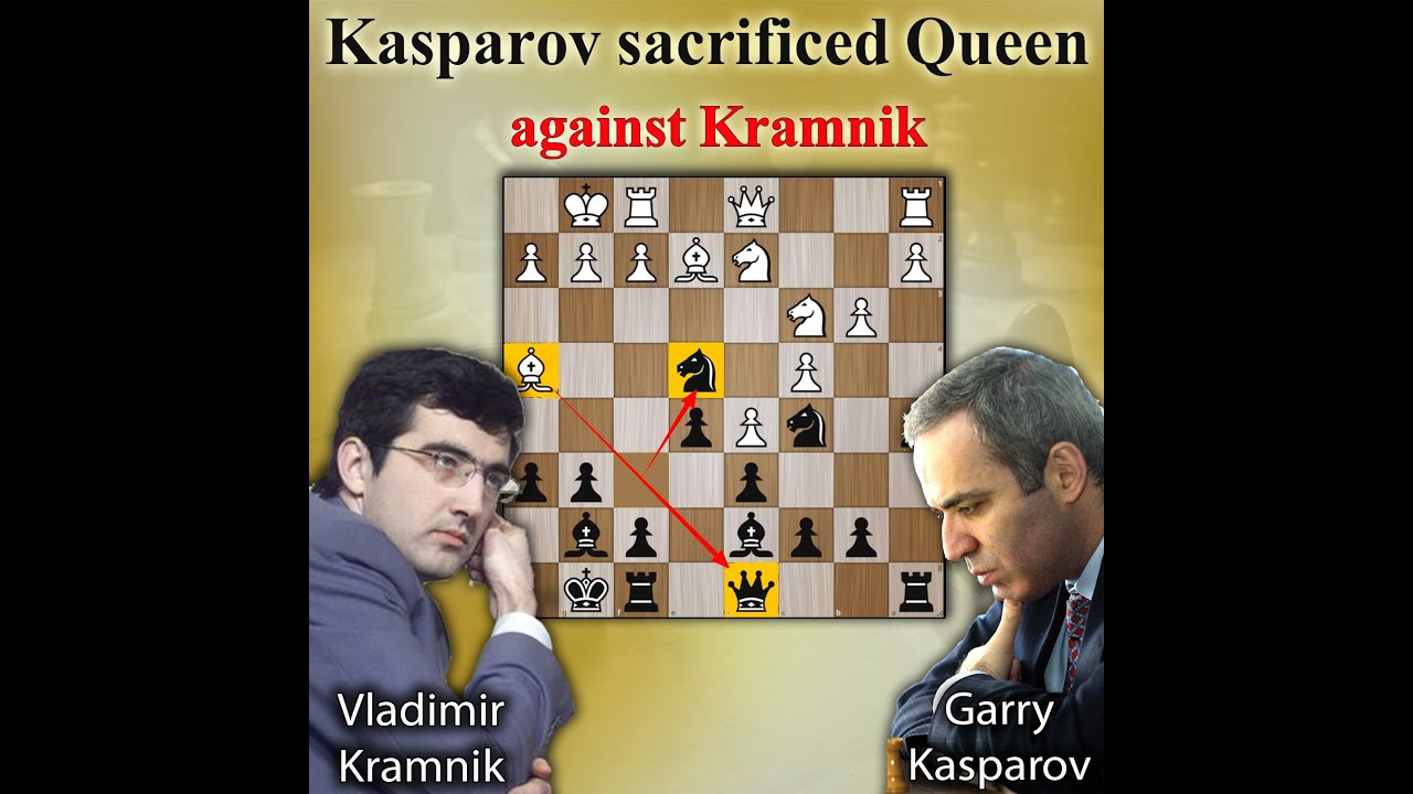 Kasparov sacrificed queen against Kramnik | Kramnik vs Kasparov 1994
