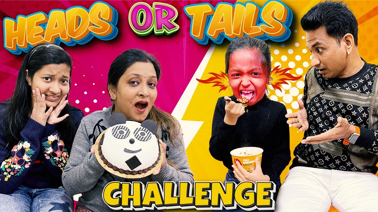 HEADS OR TAILS? THE COIN TOSS CHALLENGE | Family Comedy Challenge | Cute Sisters