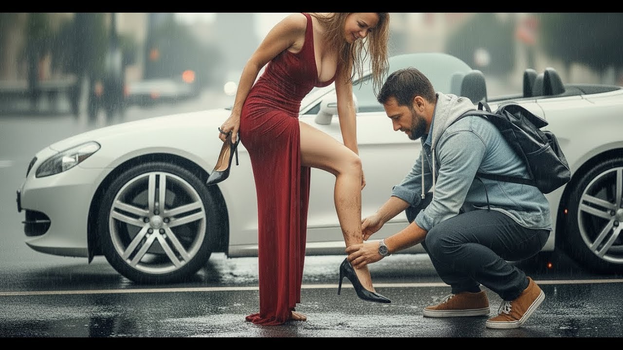 Single Dad Helped a Woman in the Rain — He Never Knew She Was a Millionaire