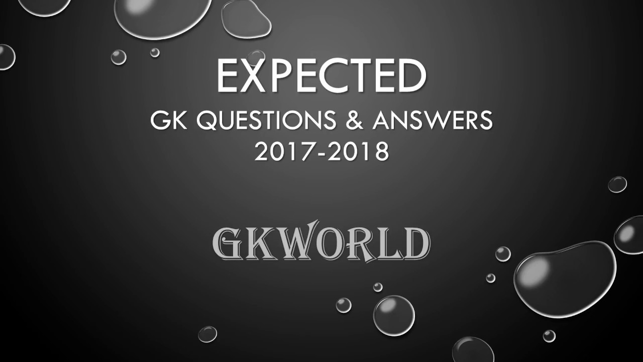 Expected gk questions in ssc cgl 2018.