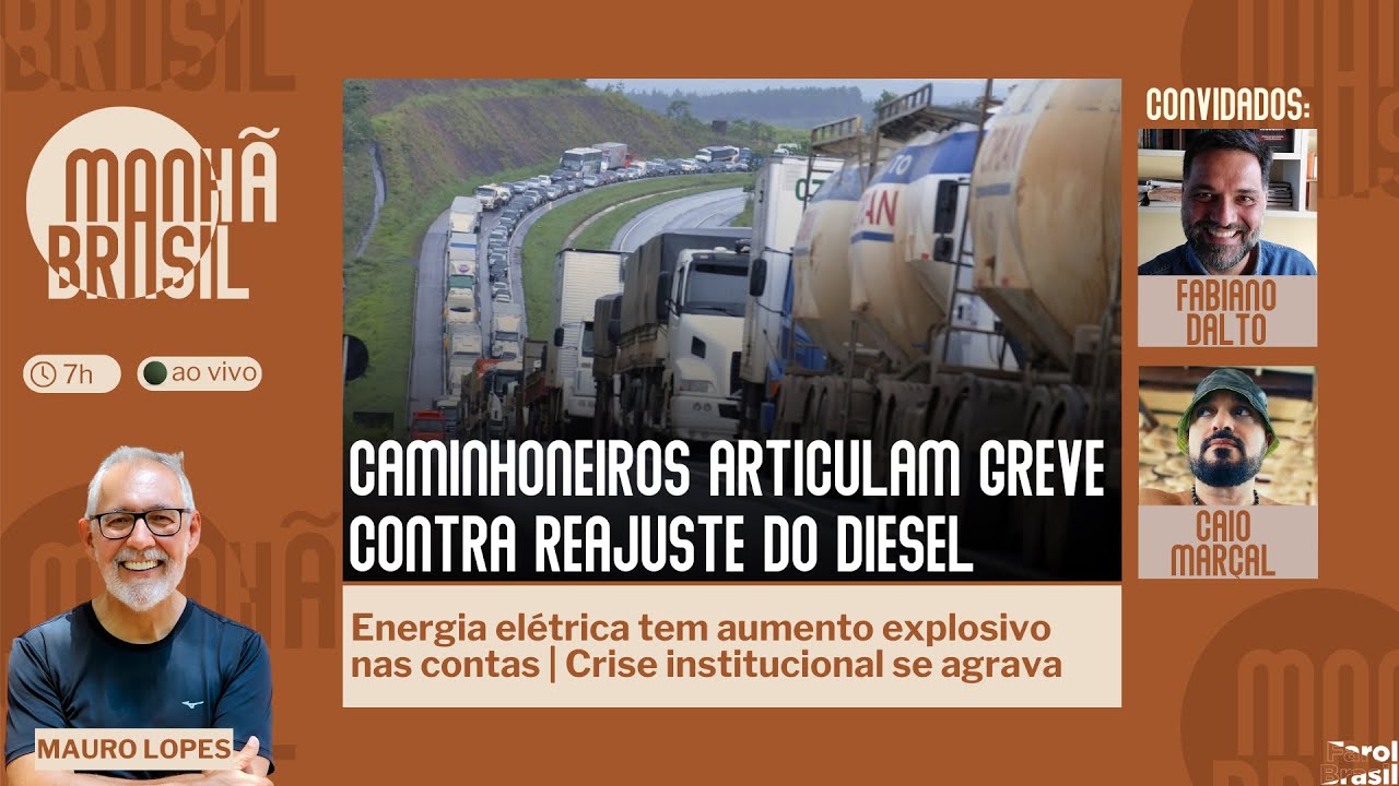 Caminhoneiros preparam greve | Conta de luz explode | Crise institucional se agrava |18.3