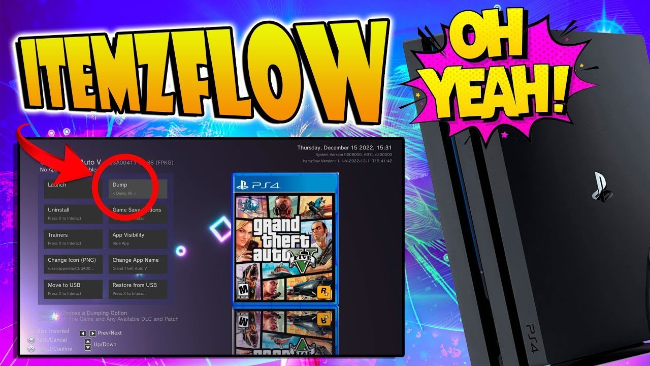 El Nuevo MULTIMAN de PS4 itemzFlow! Ya puedes SACAR tus PKG instalados  de tu ps4 en un click