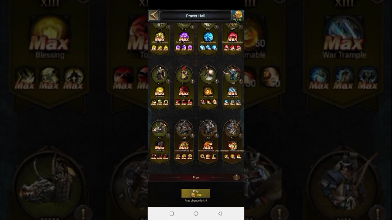 Clash Of Kings | Prayer Hall |Troops Enhancement | Max Level 💪💪🔥🔥