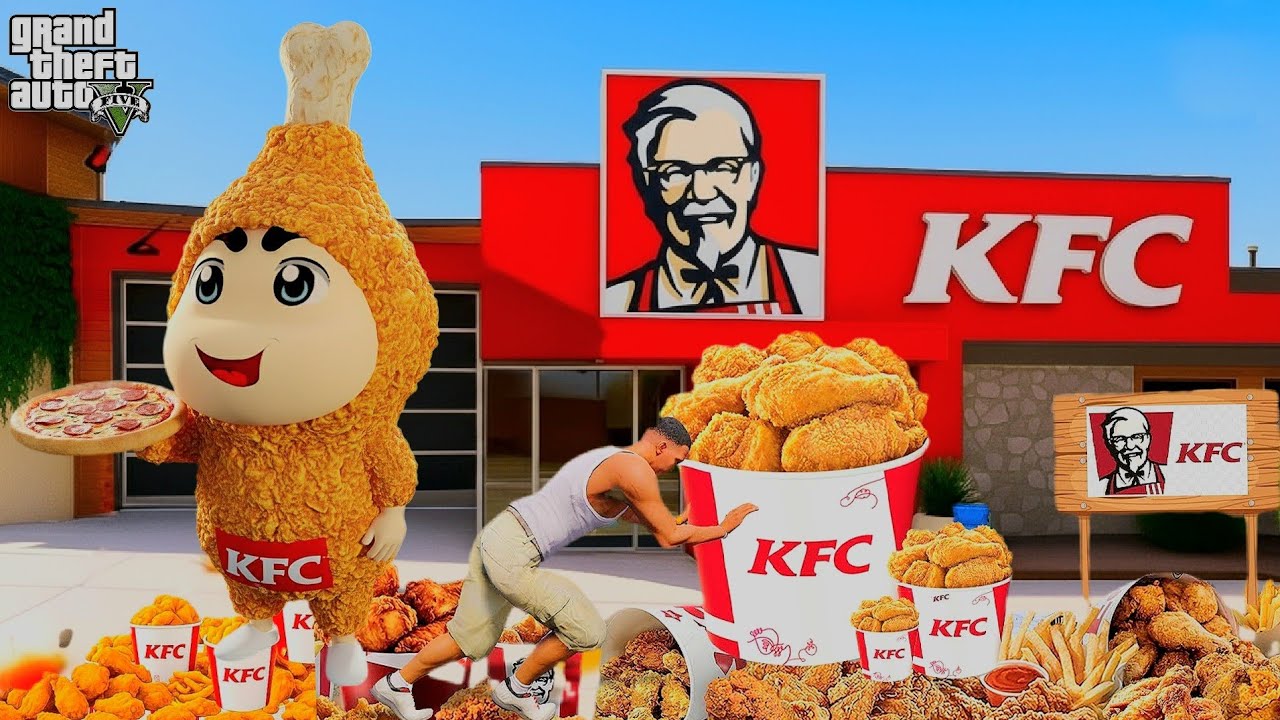 Franklin and Shinchan Opened New KFC CHICKEN Shop🍿🔥in GTA 5 