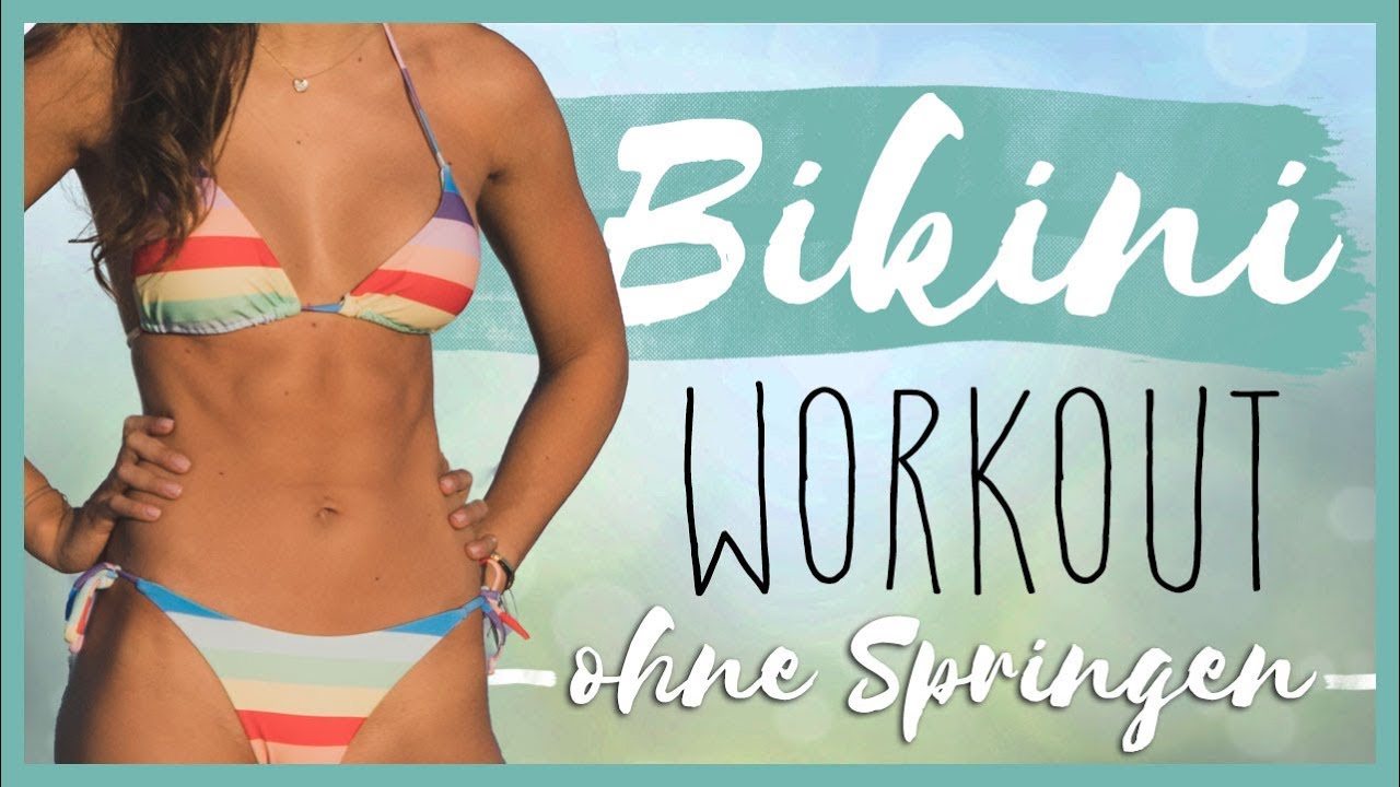 BIKINI WORKOUT ohne SPRINGEN ☀ 20 Minuten Zuhause mitmachen ☀ Fit für den Sommer