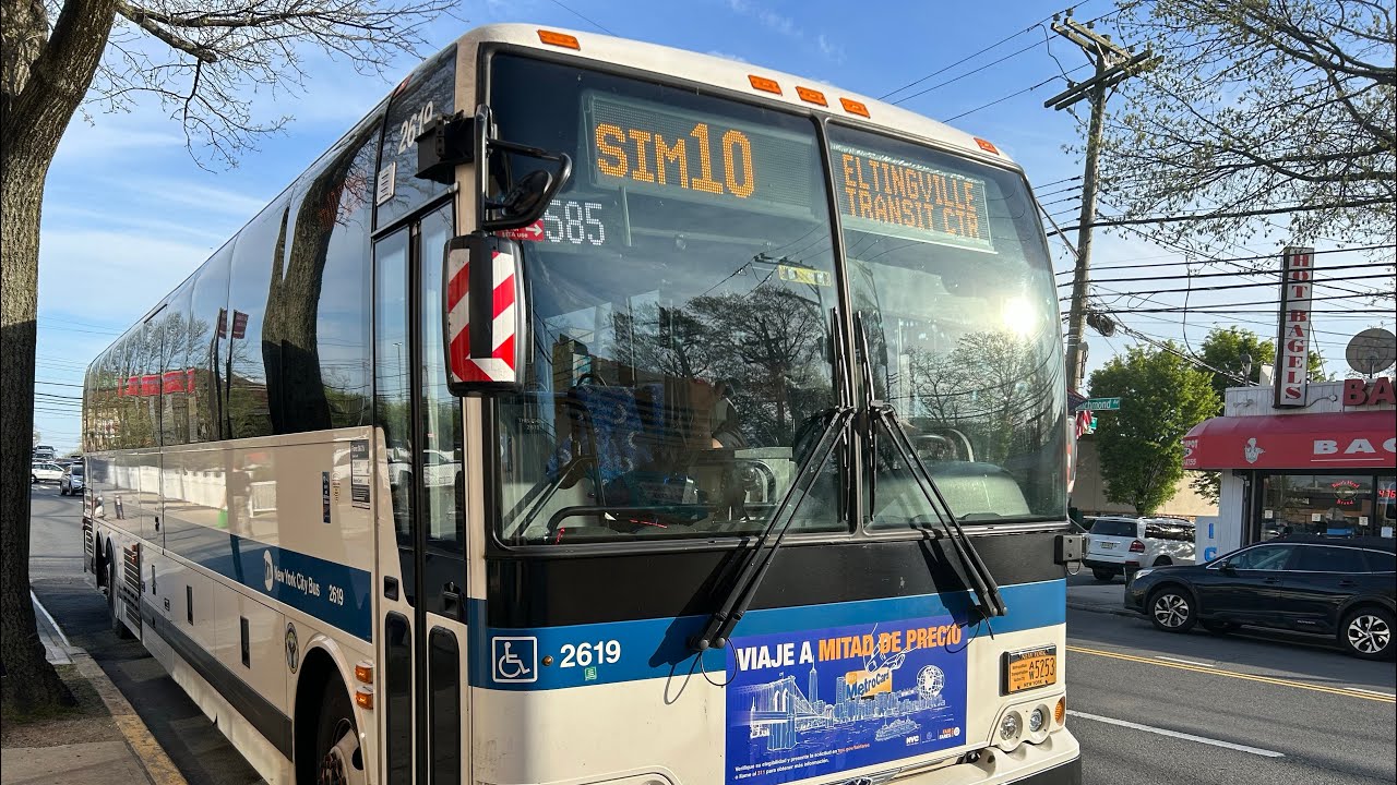 MTA NYCTA: On Board 2016 Prevost X3-45 #2619 (Front POV) On The SIM10 Express Bus Route (04/14/2023)