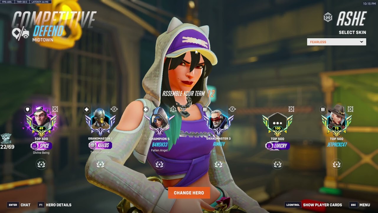 19 тыс. урона! Самая высокая точность ASHE в топ-500 &mdash; IDDQD ASHE OVERWATCH 2 GAMEPLAY SEASON 19