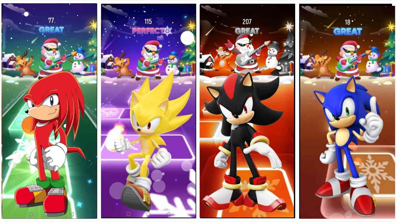 🎵Sonic Characters in Tiles Hop, 🎵Silver 🆚 Shadow 🆚 Knuckles 🆚 Super Sonic5