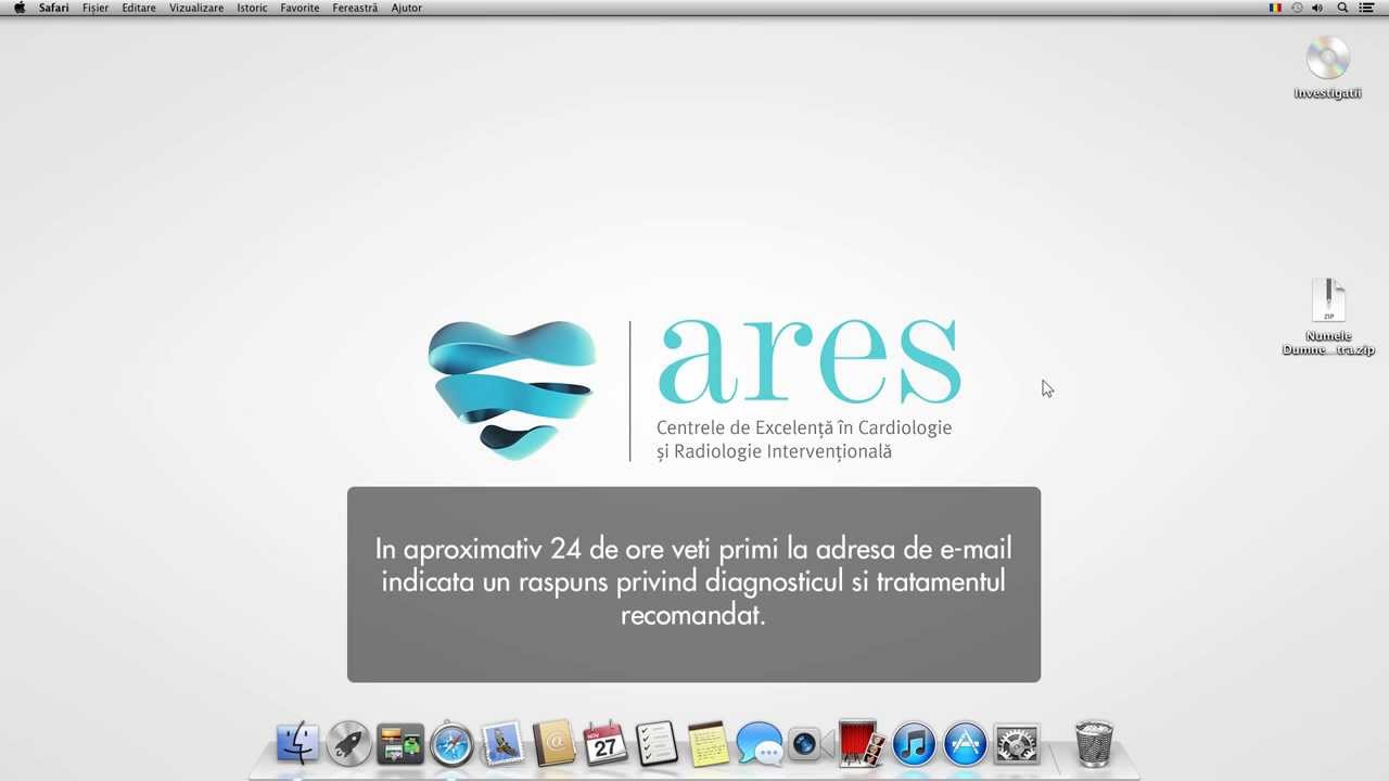 Centrele de Excelenta ARES | Cum trimitem investigatiile efectuate catre medicii ARES | MAC OS X