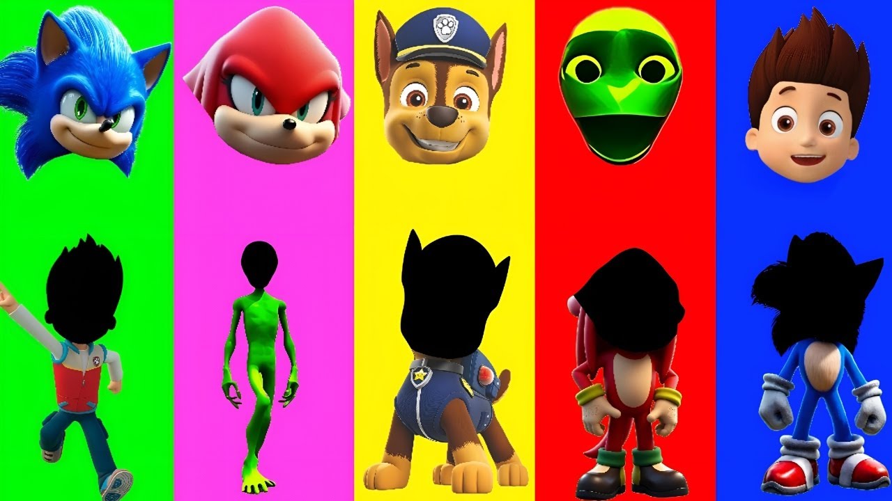 Wrong eyes👀 challenge DAME TU COSITA Funny Puzzle Wrong Heads. Paw Patrol and Sonic