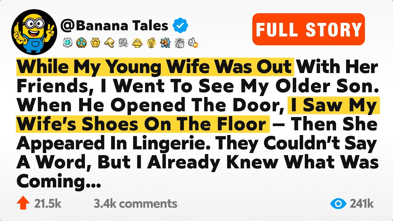 While My Young Wife Was Out With Her Friends, I Went To See My Older Son. When He Opened The Door…