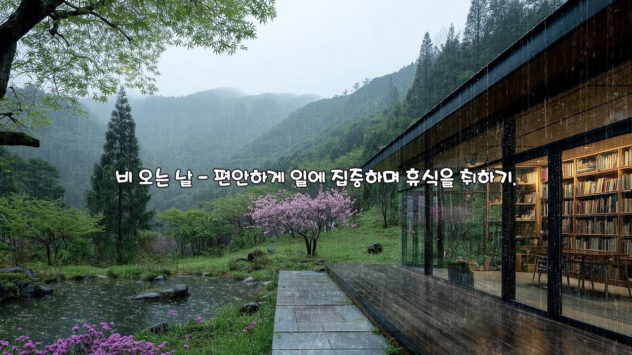 [Playlist] 비 오는 날은 삶의 속도를 늦춰주어 - 우리가 일과 학업에 더욱 깊이 집중할 수 있도록 해줍니다.