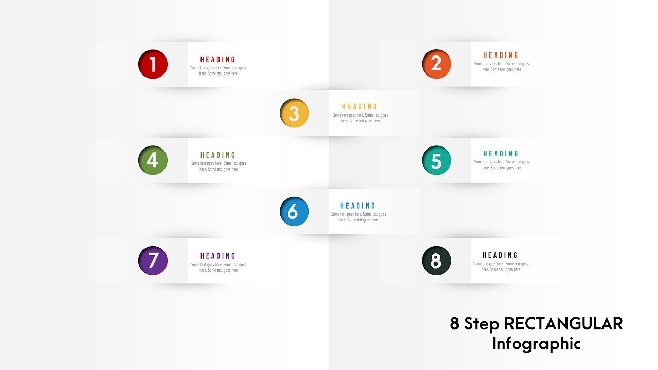 27.Create 8 Step RECTANGULAR Infographic|Powerpoint Infographics|Graphic design|Free Template