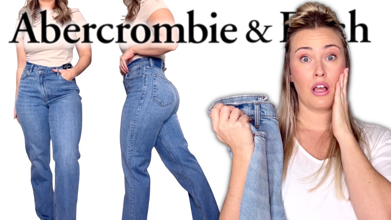 NEW ABERCROMBIE AND FITCH TRY ON REVIEW / CURVE LOVE ULTRA HIGH RISE STRAIGHT JEAN + BODYSUIT HAUL