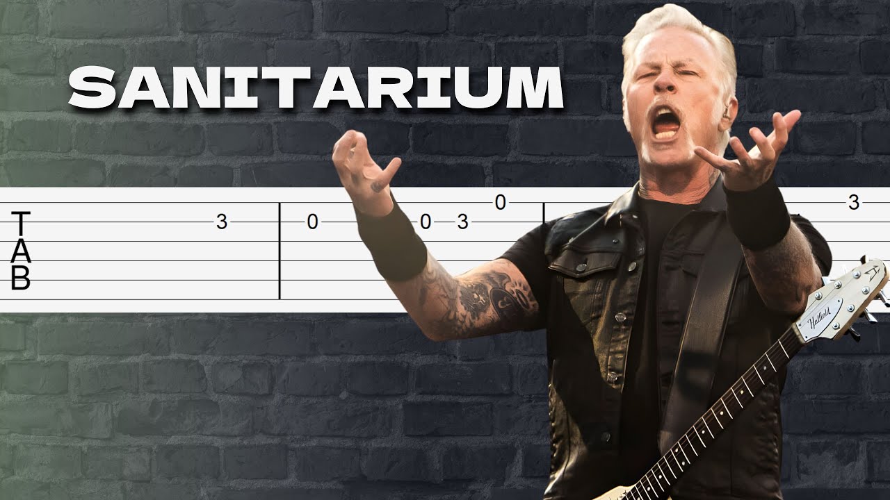 Metallica &ndash; Sanitarium | Guitar Tab on Screen | Easy to Follow