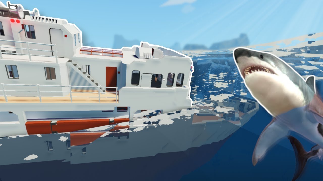 SINKING SHIP LEADS TO SHARK SURVIVAL! - Stormworks Multiplayer Gameplay