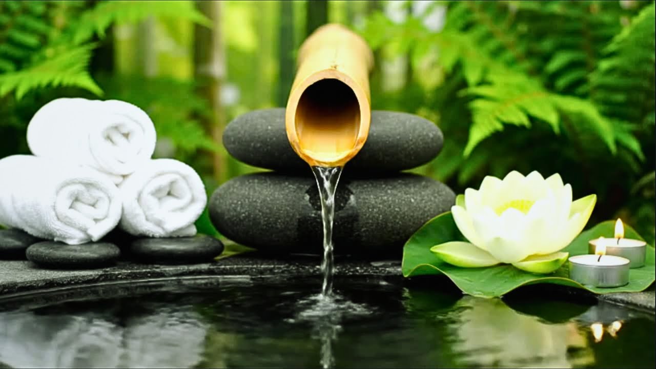 10 Hours Sleep Music 🌿 Bamboo Water Fountain Nature Sounds for Deep Sleep & Calm Mind