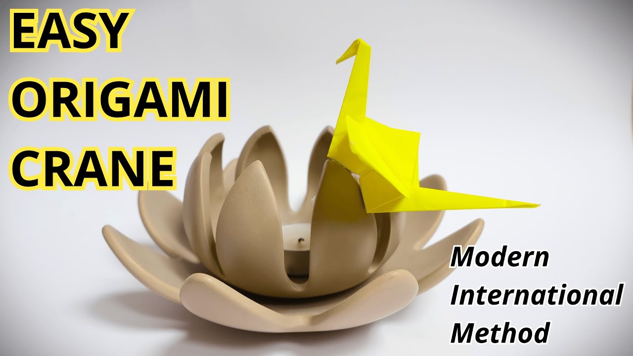 How to Fold an Origami Crane Easy Step by Step (modern international method)
