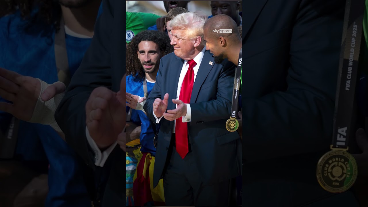 Cole Palmer's reaction to Donald Trump staying as Chelsea lifted the Club World Cup trophy