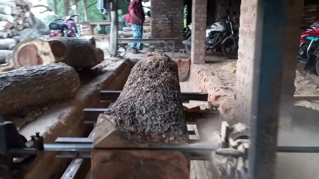  ১২ইঞ্চি তক্তা কাটিং হল 👍😍long video#viralvideo#wooding@Hazi sow mll