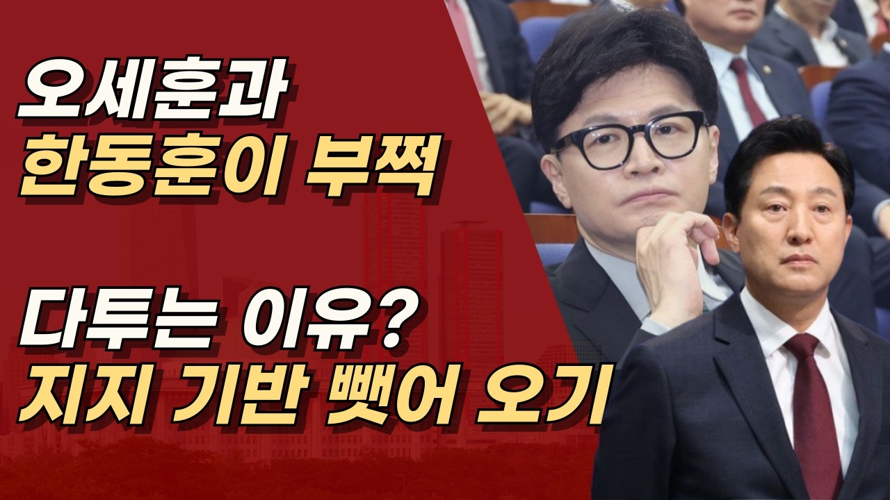 한동훈과 오세훈이 싸우는 이유? 결국 확실한 지지 기반이 없기 때문 아닐까? ㅣ서정욱TV