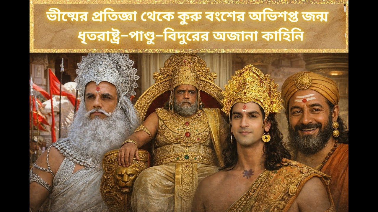 ভীষ্মের প্রতিজ্ঞা থেকে কুরু বংশের অভিশপ্ত জন্ম | ধৃতরাষ্ট্র–পাণ্ডু–বিদুরের অজানা কাহিনি