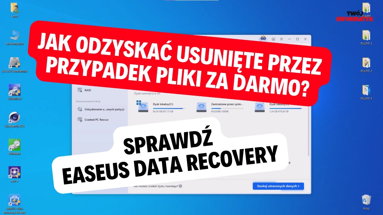 Jak odzyskać usunięte przez przypadek pliki za darmo? Sprawdź EaseUS Data Recovery | Poradnik