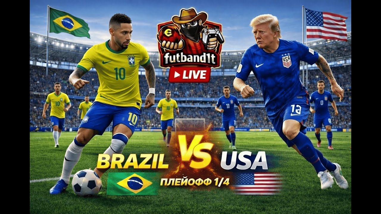 🇧🇷🇧🇷🇧🇷 БРАЗИЛИЯ - США 🇺🇸🇺🇸🇺🇸 ТУРНИР СБОРНЫМИ, 1/4 ПЛЕЙОФФ #efootball2026