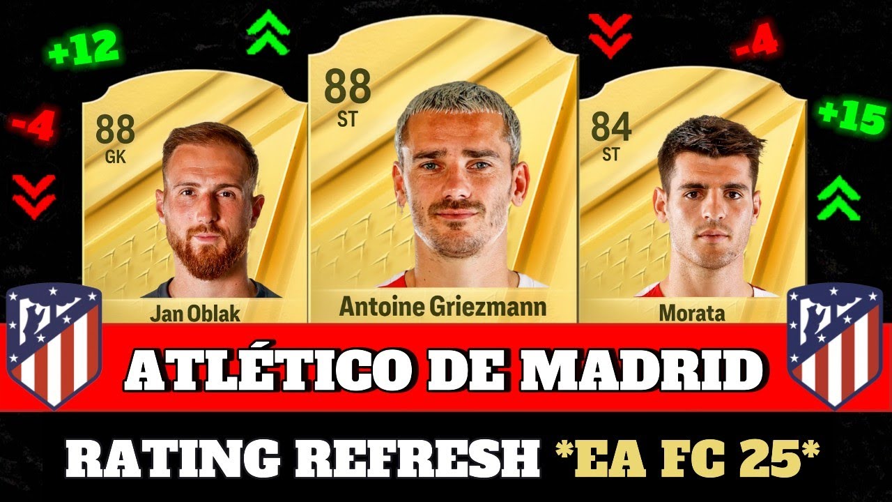 FIFA 25 | ATLETICO MADRID RATING PREDICITONS! (EA FC 25) 😱🔥 | FT. Greizmann , Morata , Oblak ...