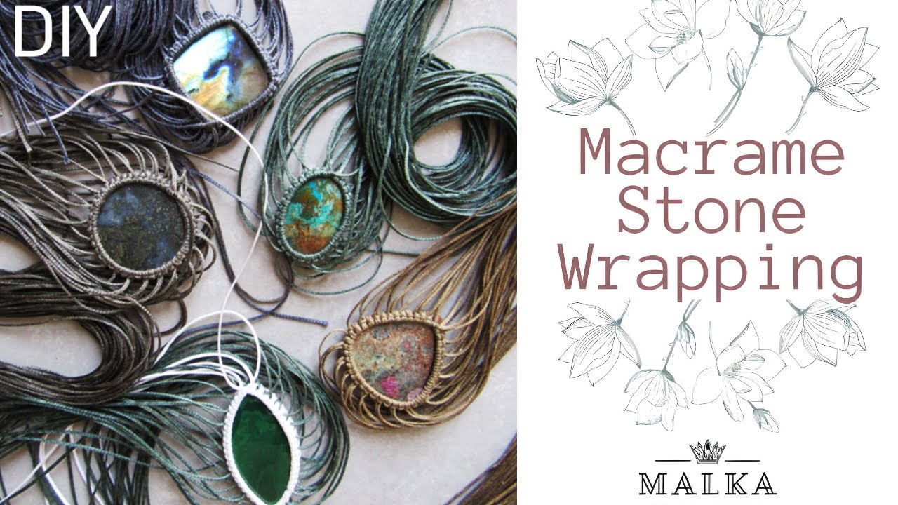 Stone Wrap for Macrame Jewelry 🖤 How To Wrap Stone for Macrame Jewelry Making Tutorial