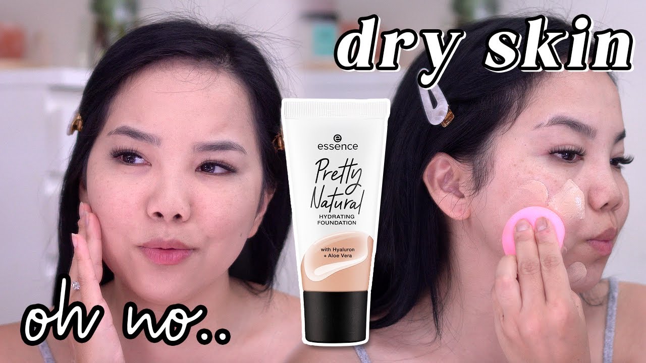Обзор и демонстрация тонального крема Essence Pretty Natural Foundation на сухой коже