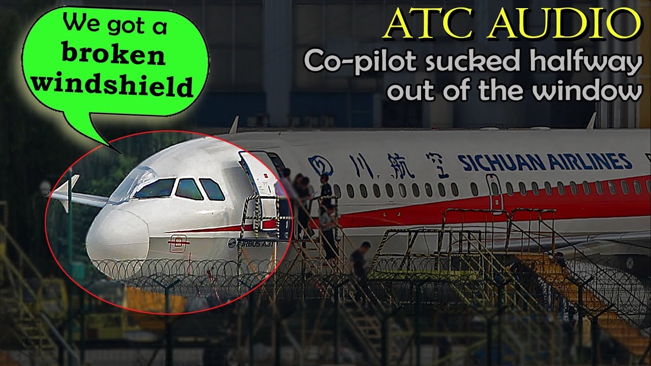 #3U8633 Sichuan's WINDSHIELD BREAKS and PILOT IS PARTLY SUCKED OUT!