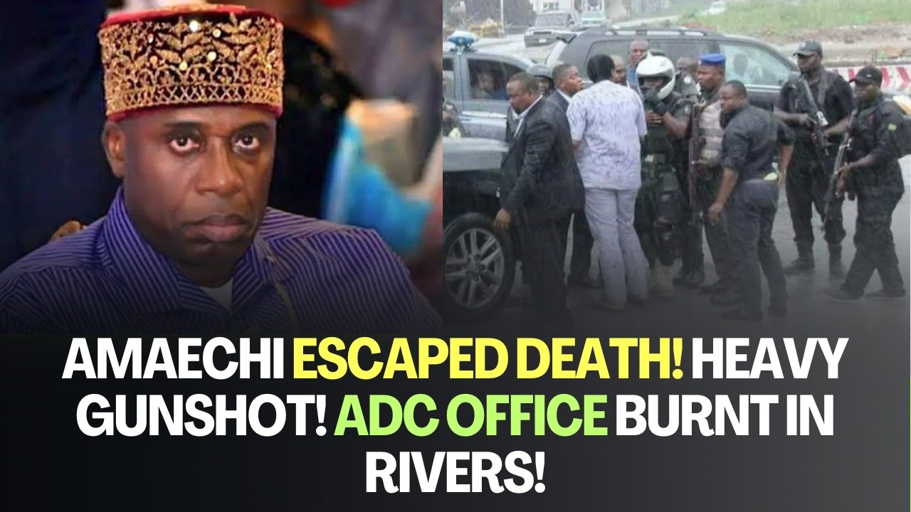 Amaechi’s convoy Attacked After ADC Office Got BURNT to ASHES in Rivers!
