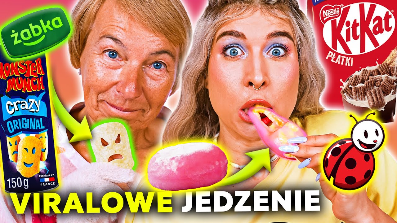 🐸 TESTUJĘ VIRALOWE JEDZENIE z MARKETÓW z MAMĄ! 🐞 Biedronka, Żabka, Auchan | Agnieszka Grzelak Vlog