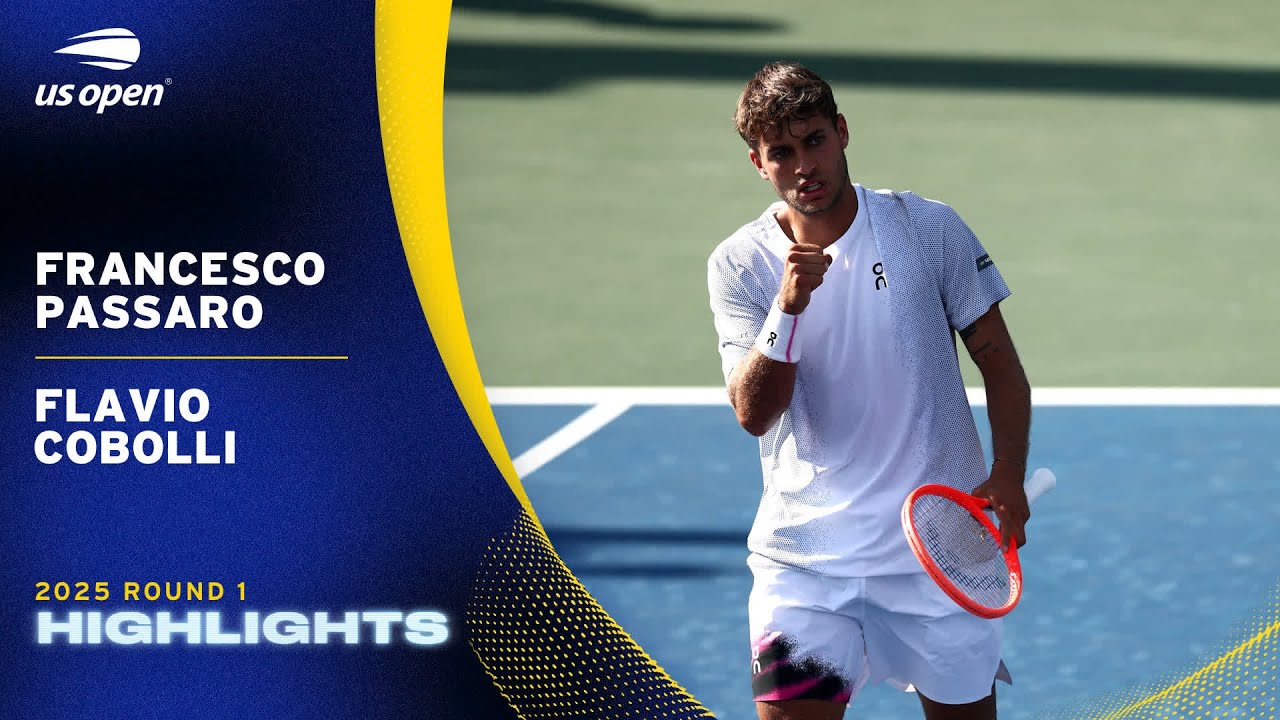 Francesco Passaro vs. Flavio Cobolli Highlights | 2025 US Open Round 1