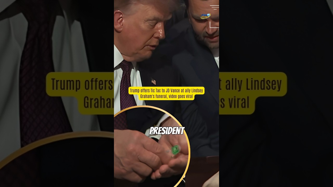 Trump offers Tic Tac to JD Vance at ally Lindsey Graham's funeral, video goes viral